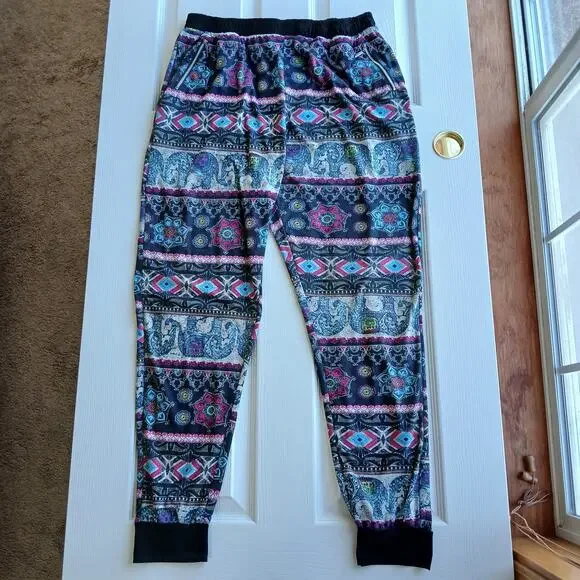 Bae City Elephant Print Harem Pants 3X joggers lounging PJ pajama pants pockets - Picture 2 of 16